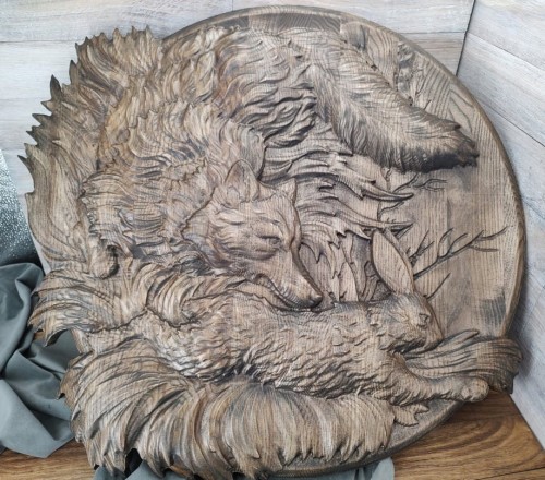 Obraz płaskorzeźba Lis,,,.jpg