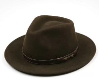 KAPELUSZ MYŚLIWSKI 43201 / 100% wełna / brąz
