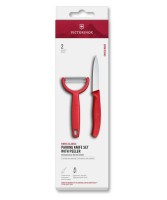 Swiss Classic,zestaw noż i obieraczka czerwony 6.7111.22C1